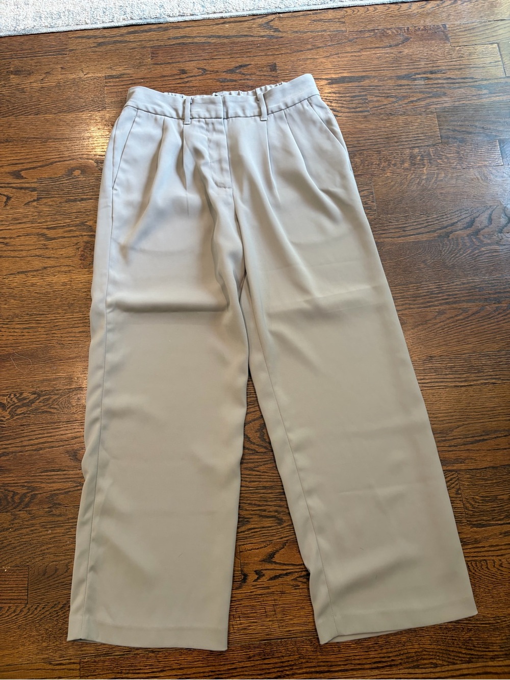 Quince Women’s Wide-Leg Trousers — Light Beige